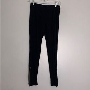 Nue Options Solid Black Legging ankle zip moto pants small 4 women’s